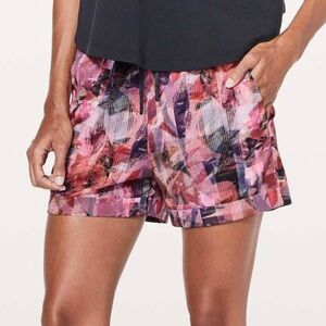Lululemon Spring Break‎ Away Shorts, Sun Dazed Multi Pink
